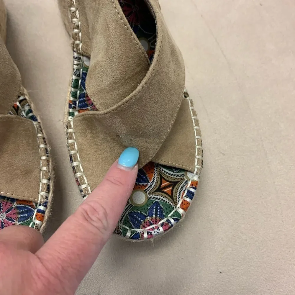 Rocket Dog Suede Espadrille Wedge Sandal sz 7.5